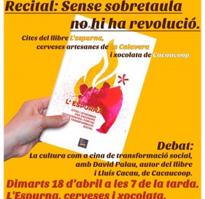 Segon recital ‘Sense sobretaula no hi ha revolució’ a Sabadell